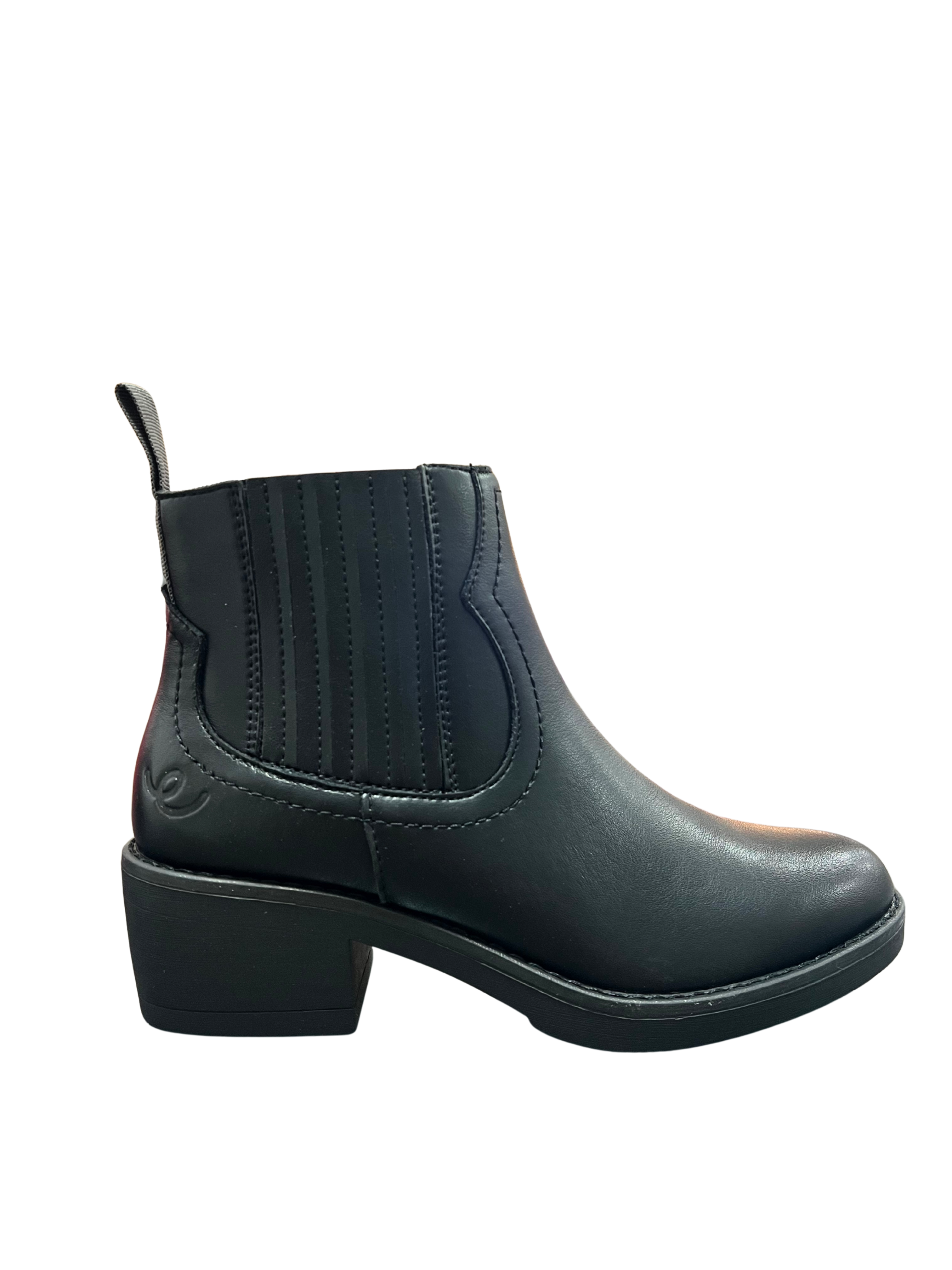 BOTÍN MUJER NEGRO EN PIEL 25E861