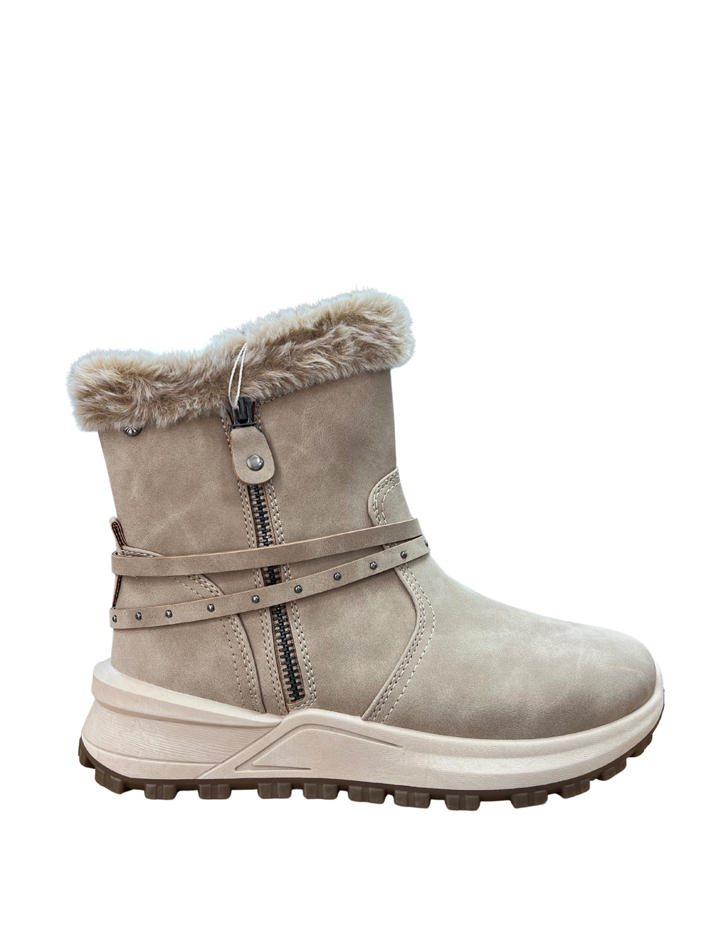 Botas Mujer Invierno con Peluche y Cierre Lateral