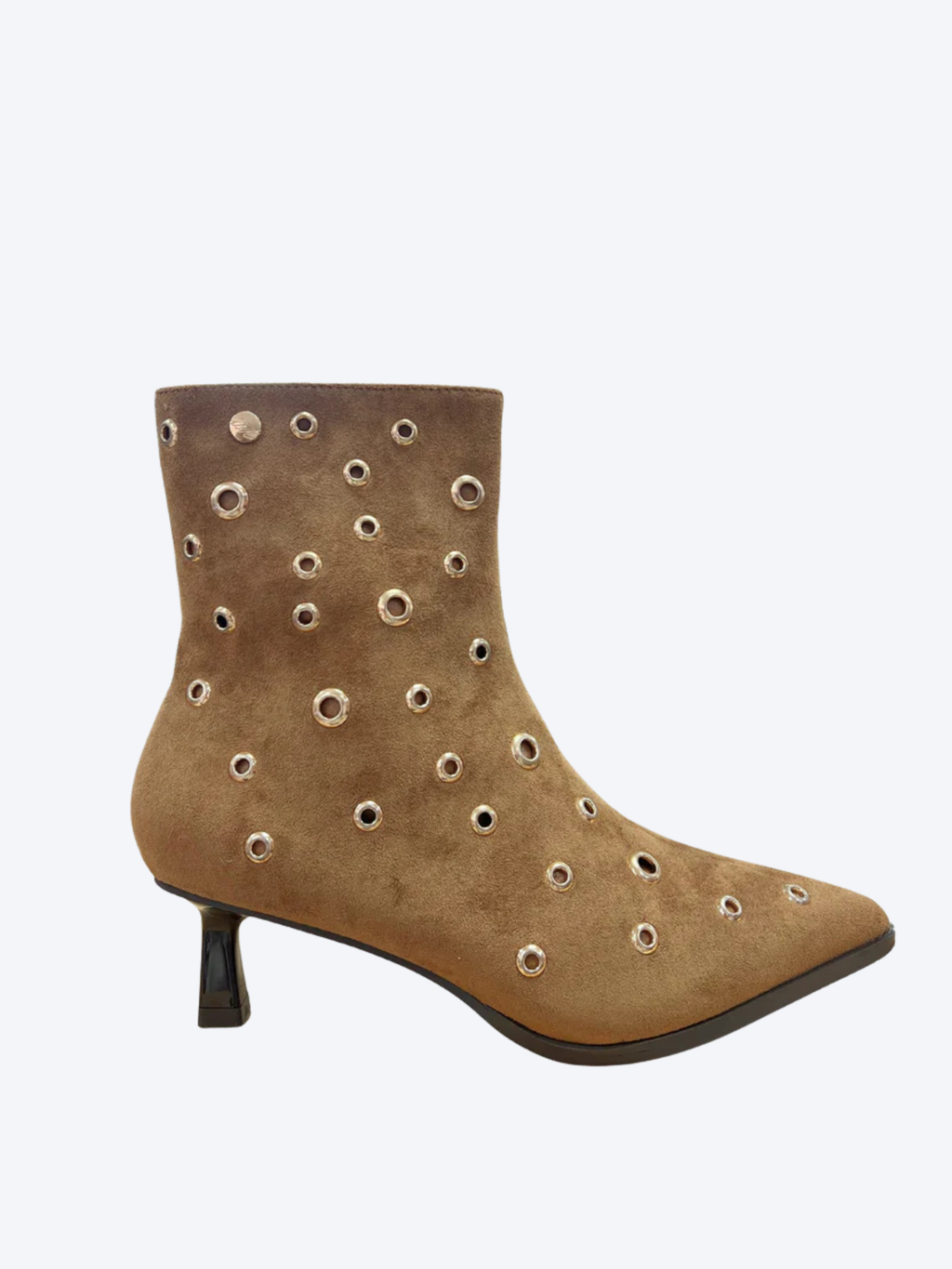 Botón tachuelas doradas