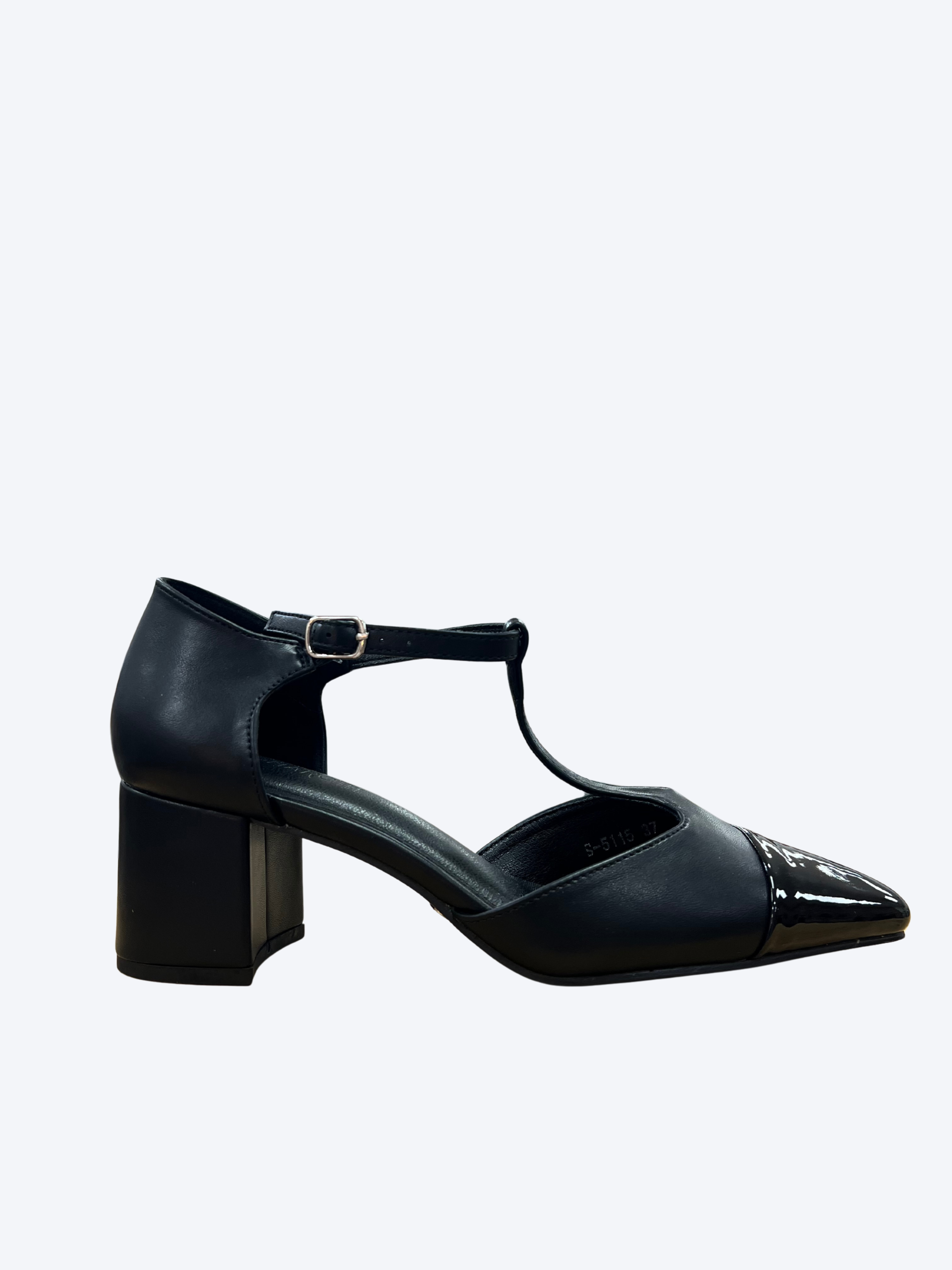 Zapato Buonarotti negro tacón