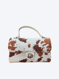 Bolso de Mano Estampado Cow Print para Mujer