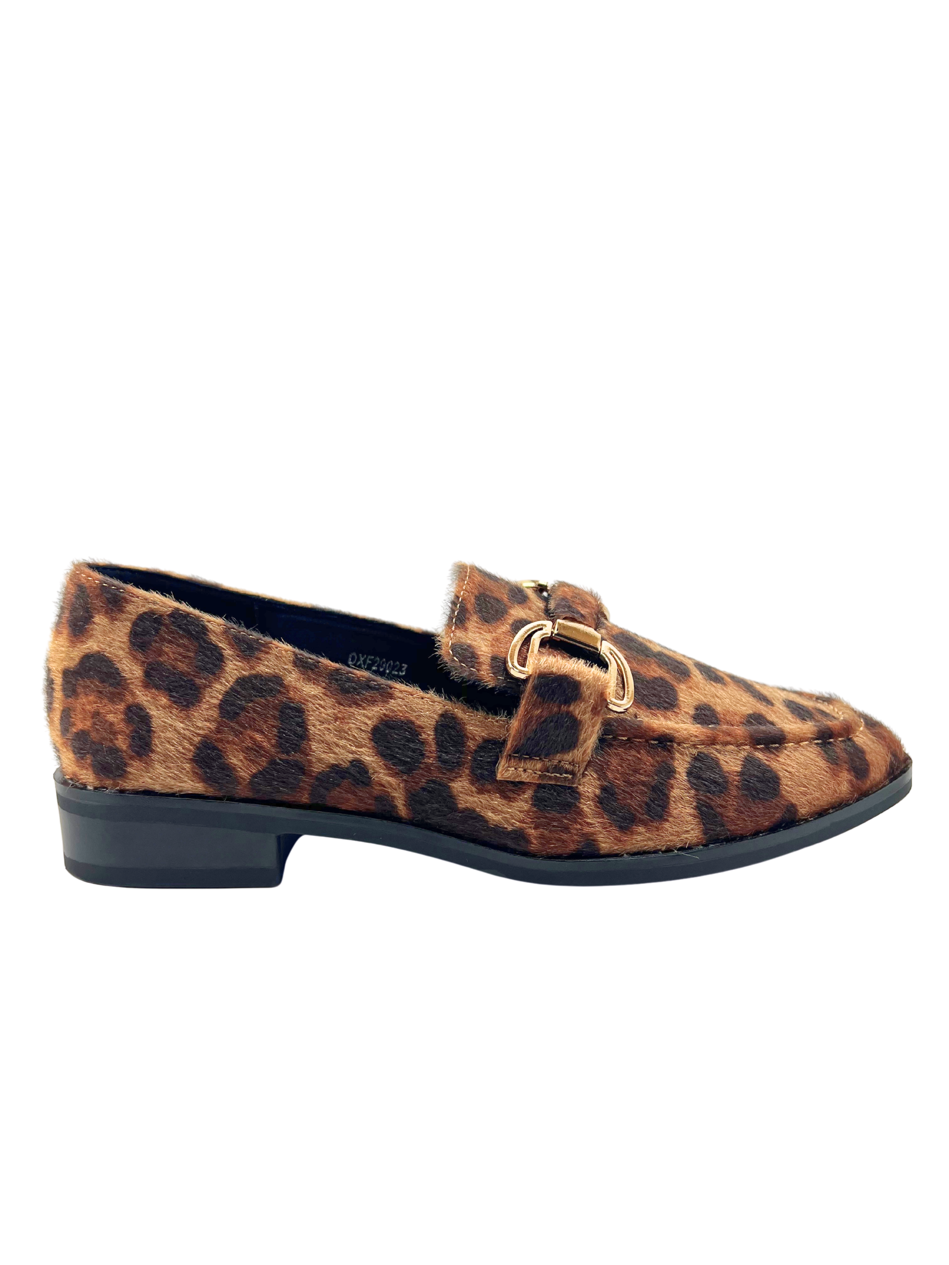 ZAPATO TACON BAJO LEOPARDO D`ANGELA