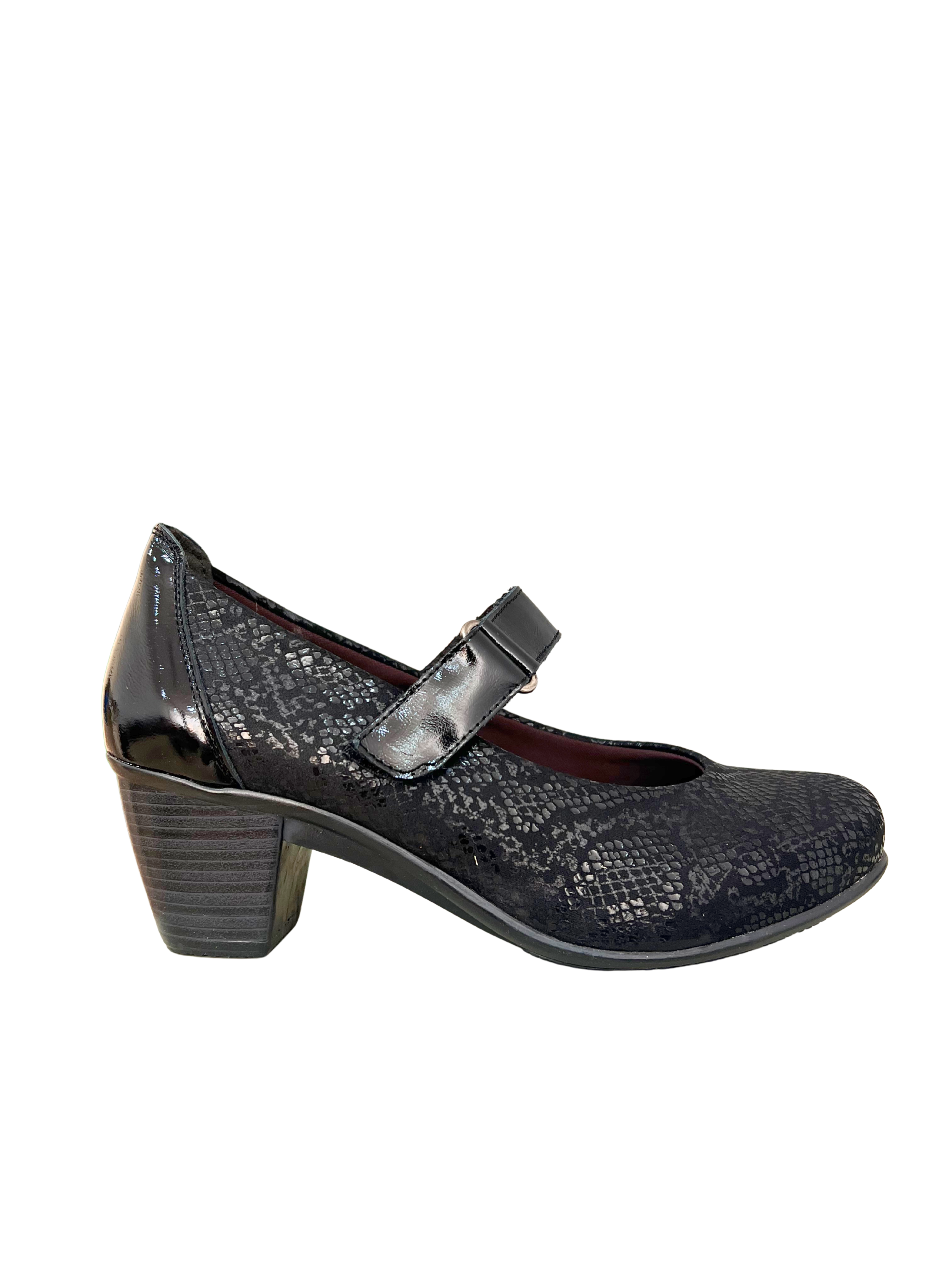 ZAPATO TACON BAJO CON VELCRO MUJER 8042