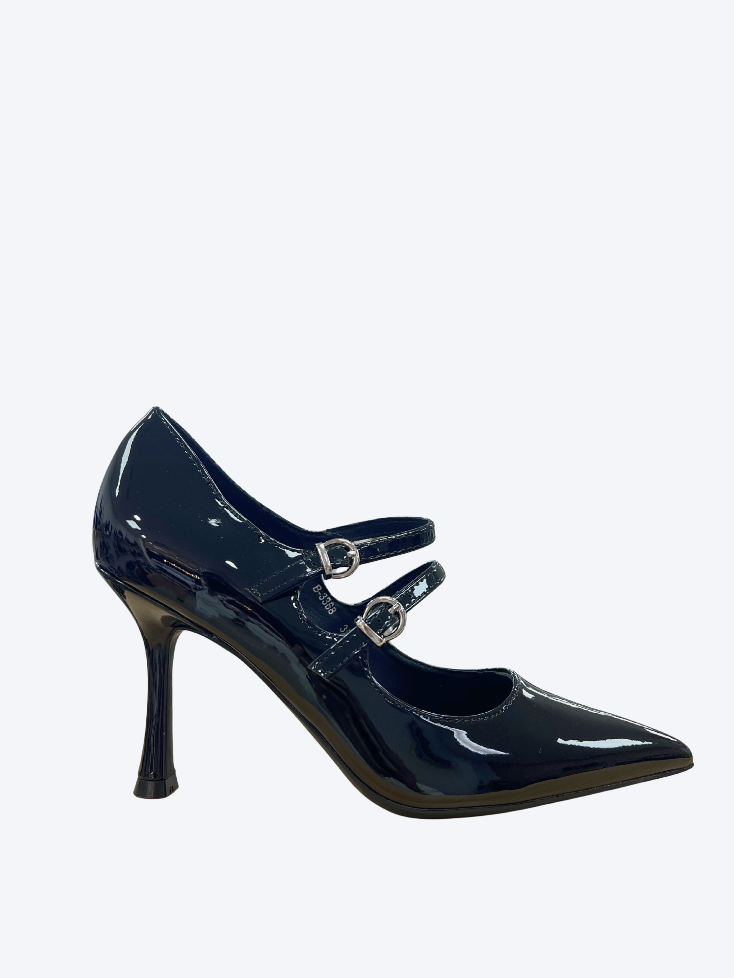 Zapatos de tacón alto doble hebilla