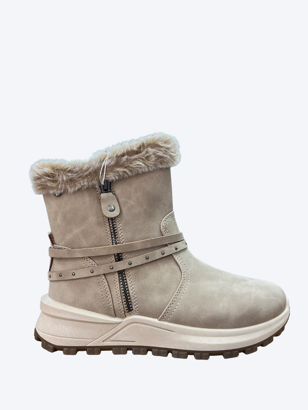 Botas Mujer Invierno con Peluche y Cierre Lateral