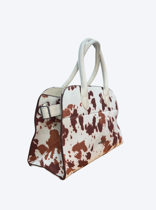 Bolso de Mano Cow Print Elegante para Mujer
