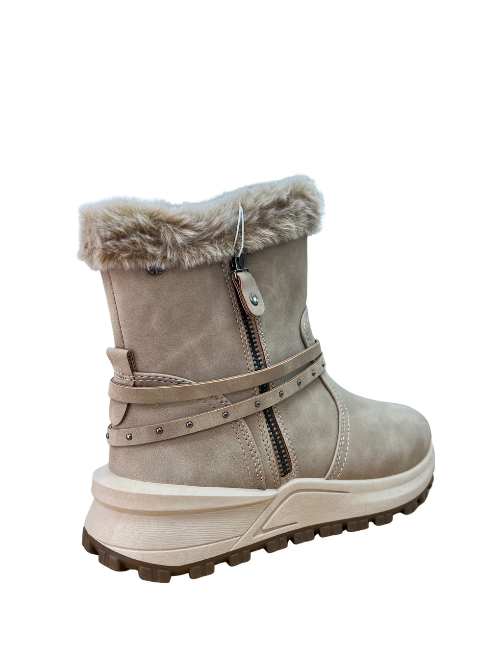 Botas Mujer Invierno con Peluche y Cierre Lateral