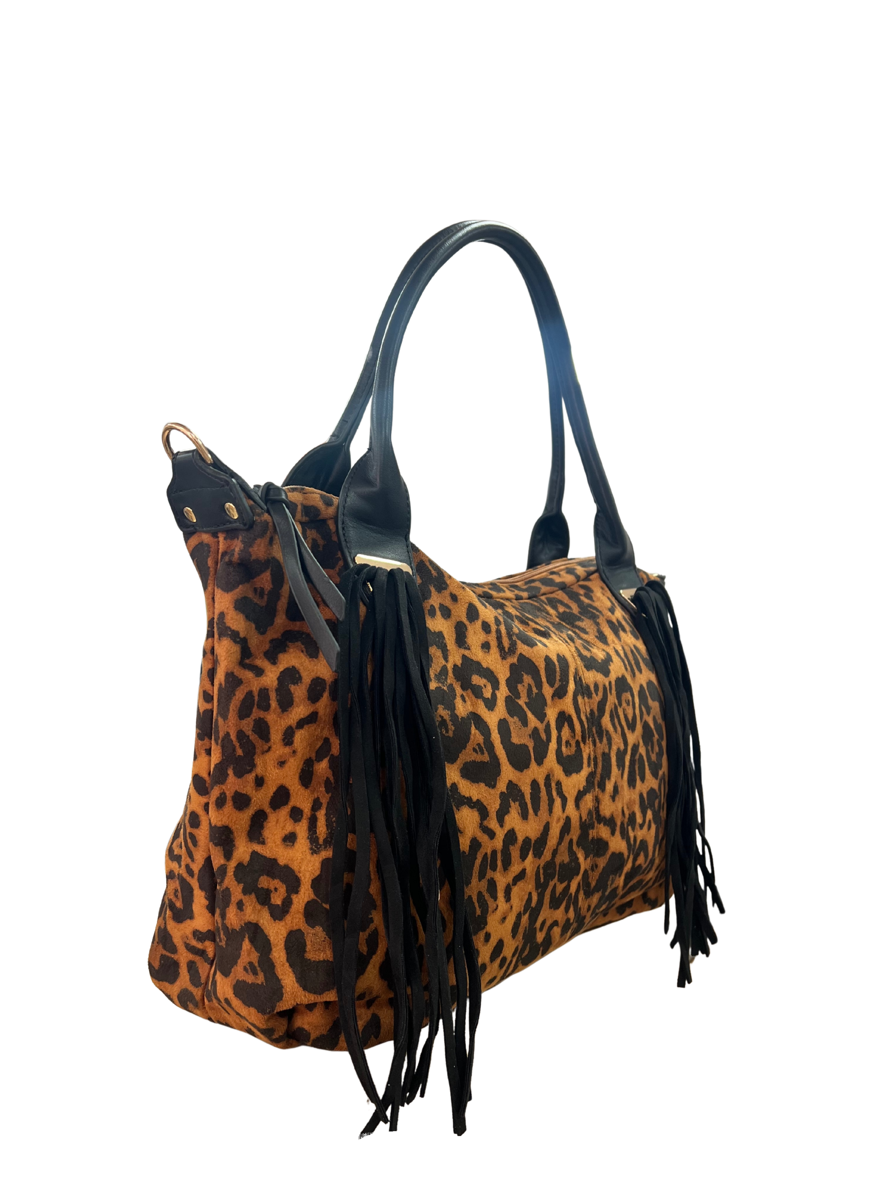 BOLSO MUJER FLECOS LEOPARDO