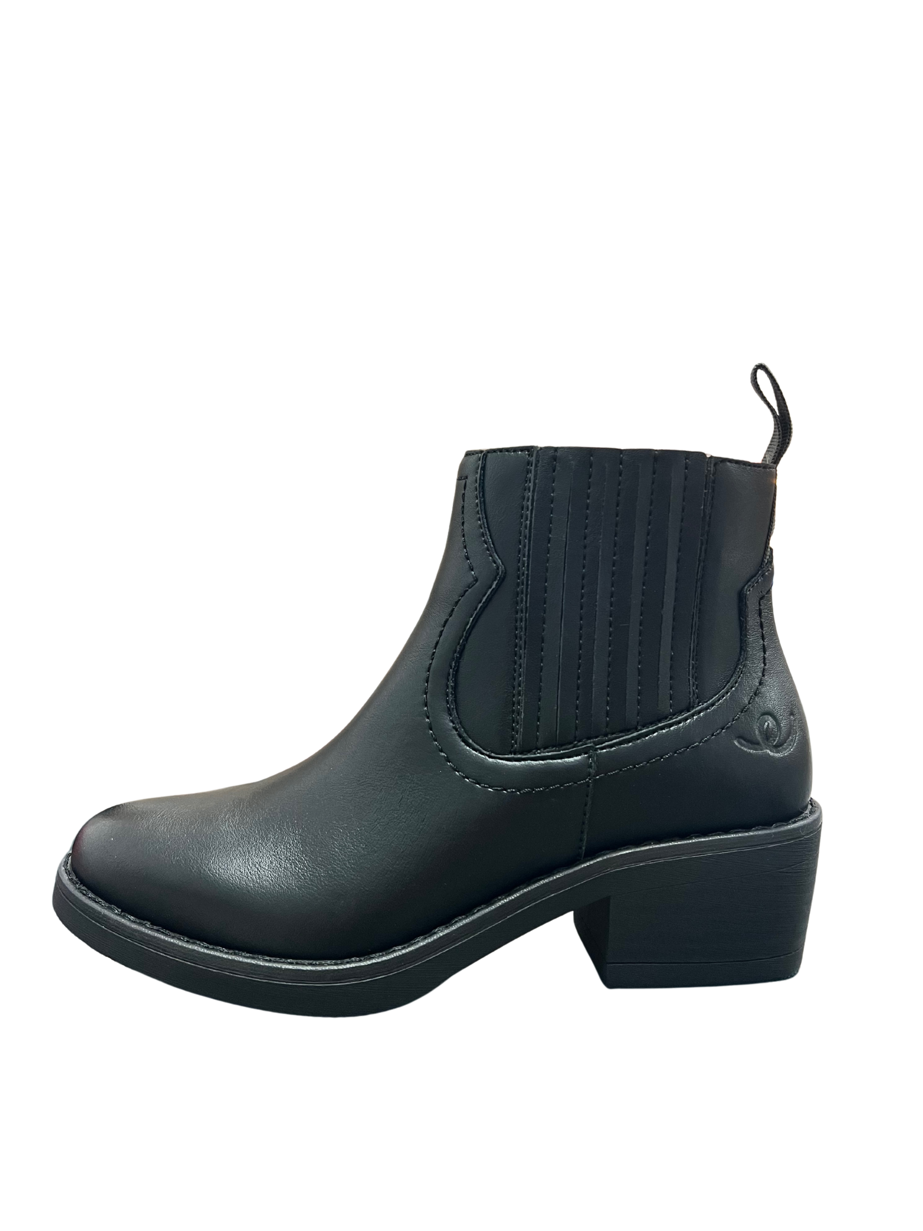 BOTÍN MUJER NEGRO EN PIEL 25E861