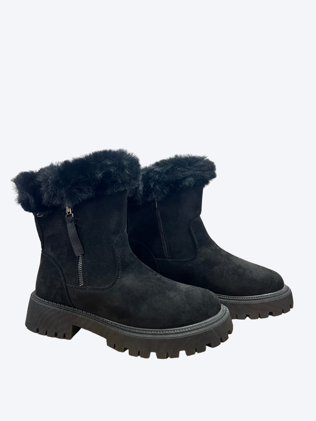 Botines negros con pelo interior