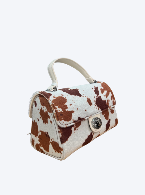 Bolso de Mano Estampado Cow Print para Mujer