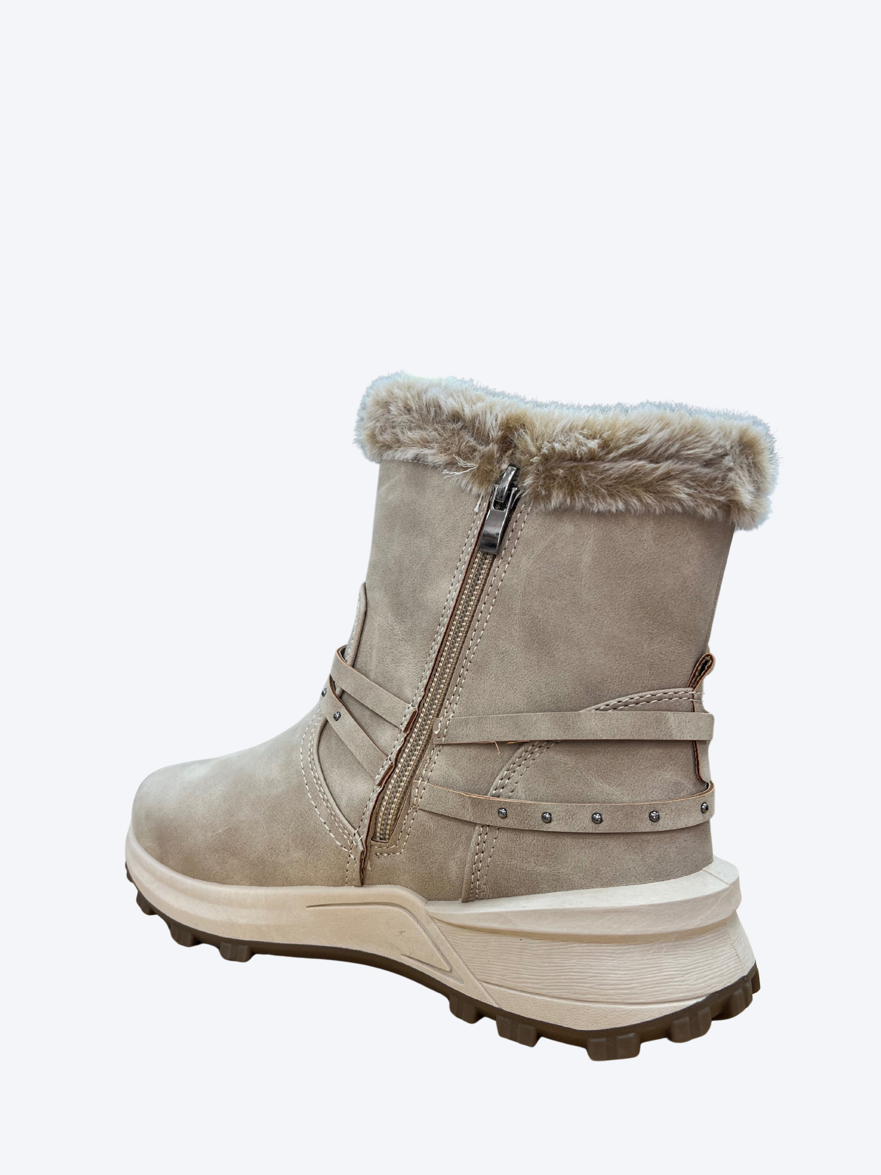 Botas Mujer Invierno con Peluche y Cierre Lateral