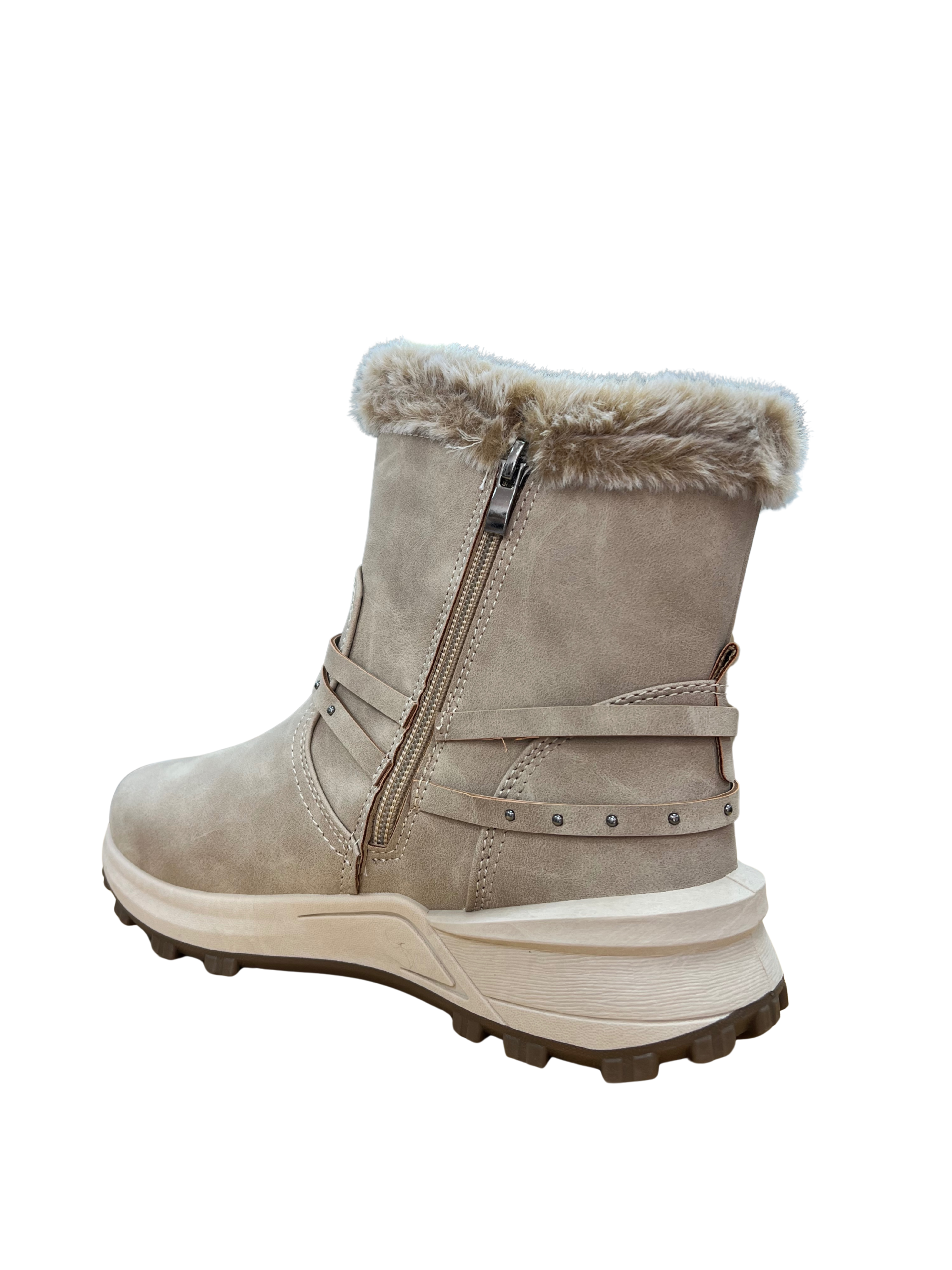 Botas Mujer Invierno con Peluche y Cierre Lateral