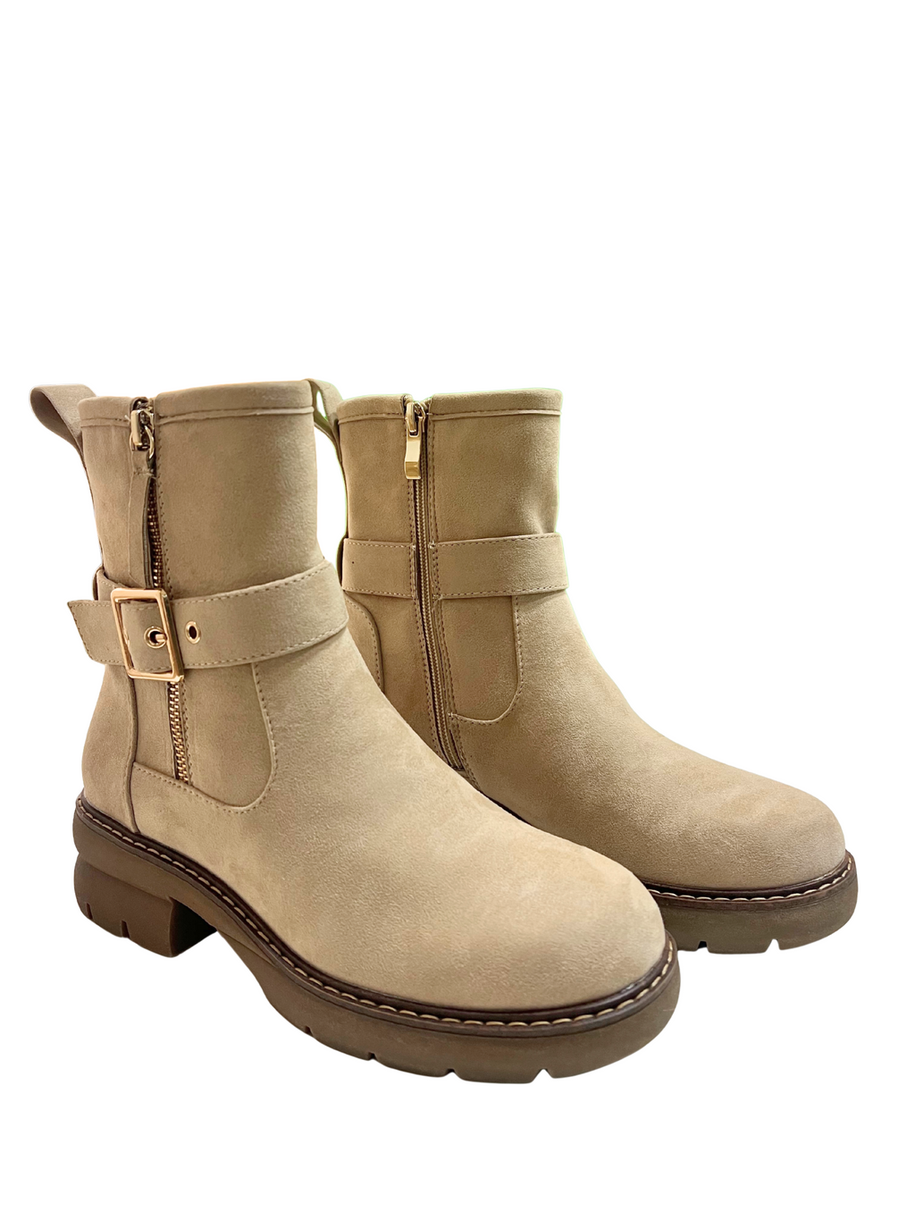 BOTIN D´ANGELA BEIGE CON HEBILLA DWS29111