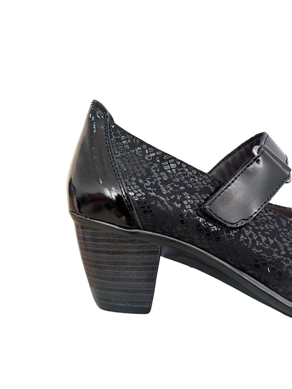 ZAPATO TACON BAJO CON VELCRO MUJER 8042