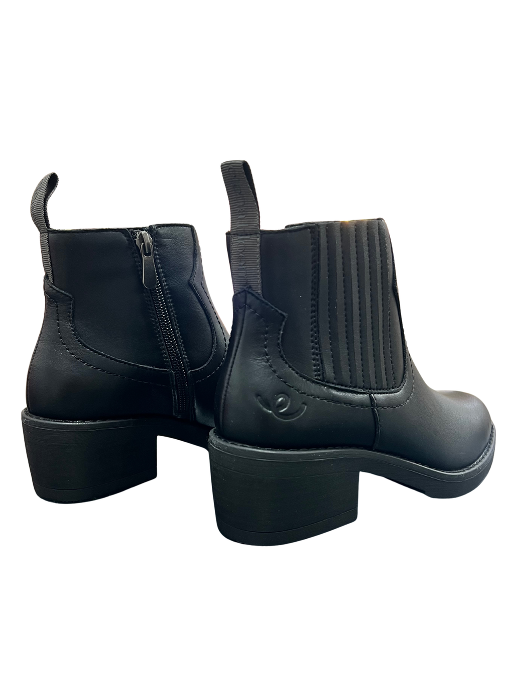 BOTÍN MUJER NEGRO EN PIEL 25E861