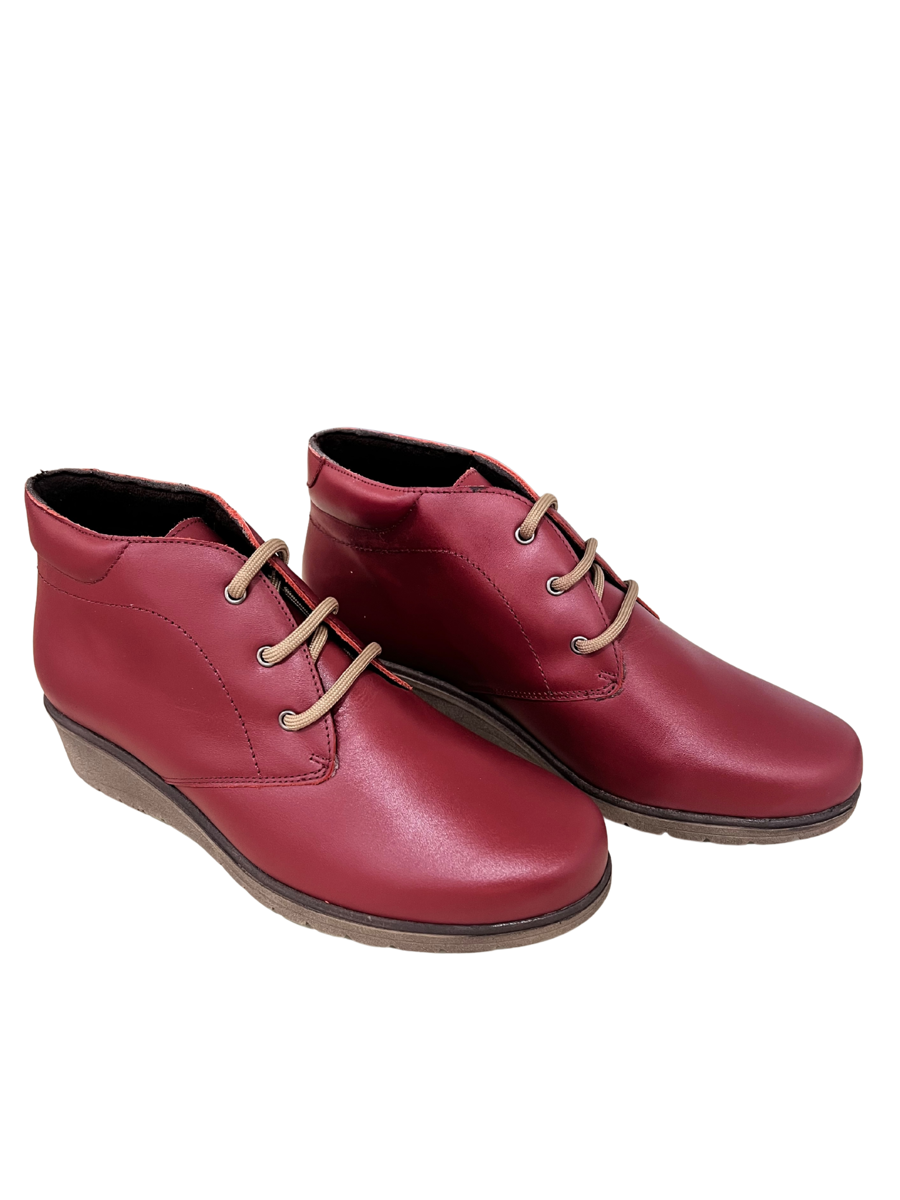 BOTIN GALIANA PIEL ROJO 20241