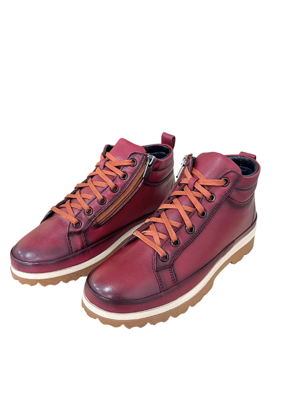 BOTÍN MUJER BURDEOS TODO PIEL 48H 522306/43