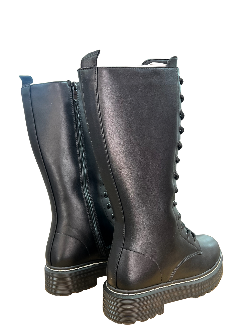 BOTA ALTA NEGRA CORDONERAS D´ANGELA DZS25117