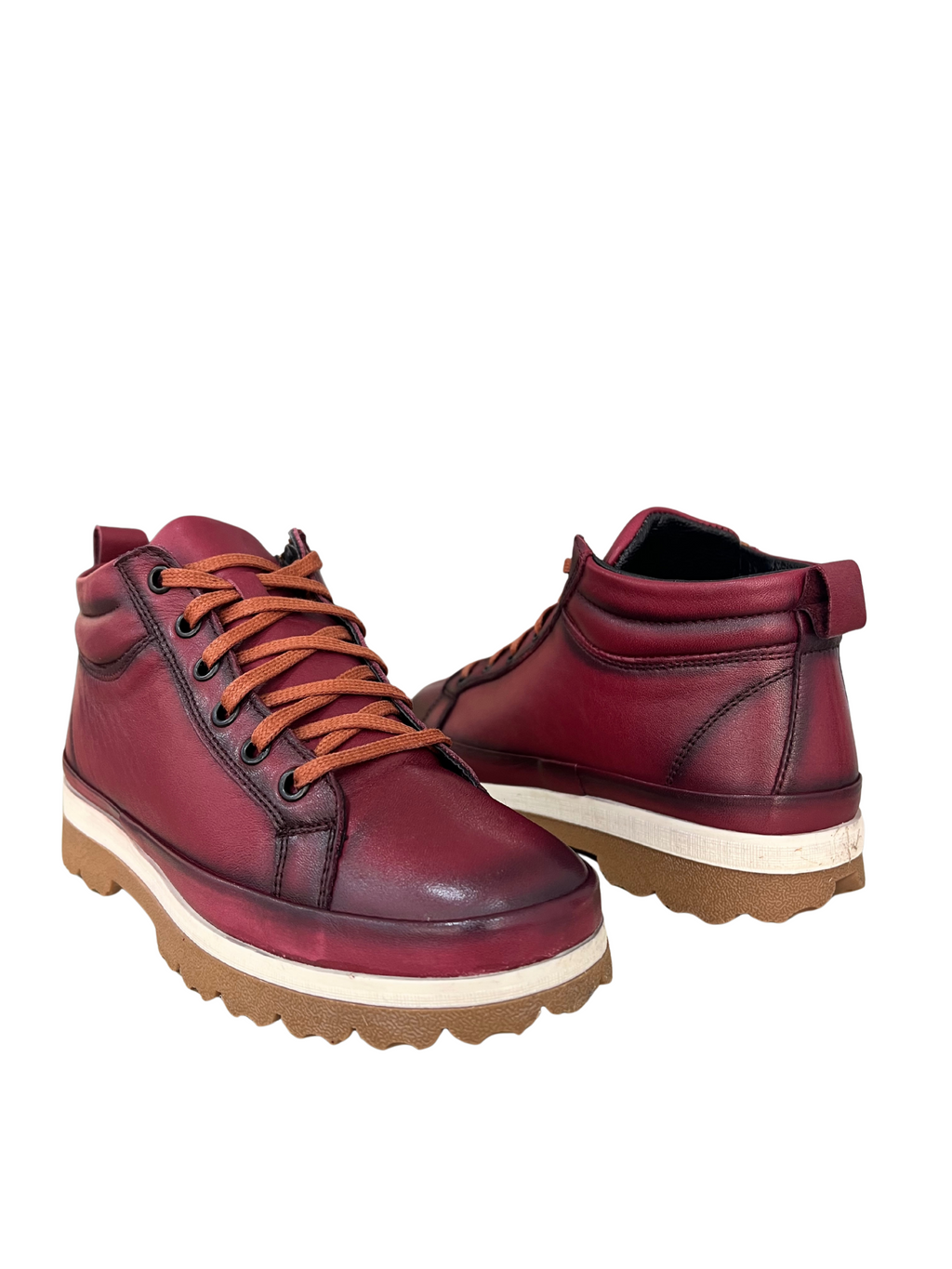 BOTÍN MUJER BURDEOS TODO PIEL 48H 522306/43