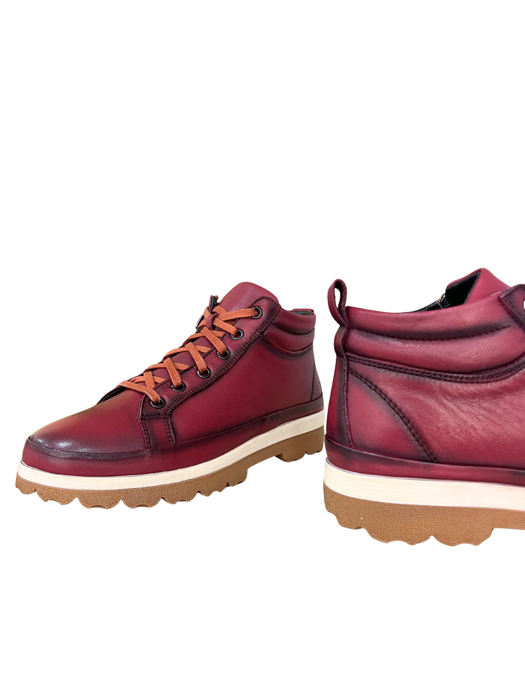 BOTÍN MUJER BURDEOS TODO PIEL 48H 522306/43