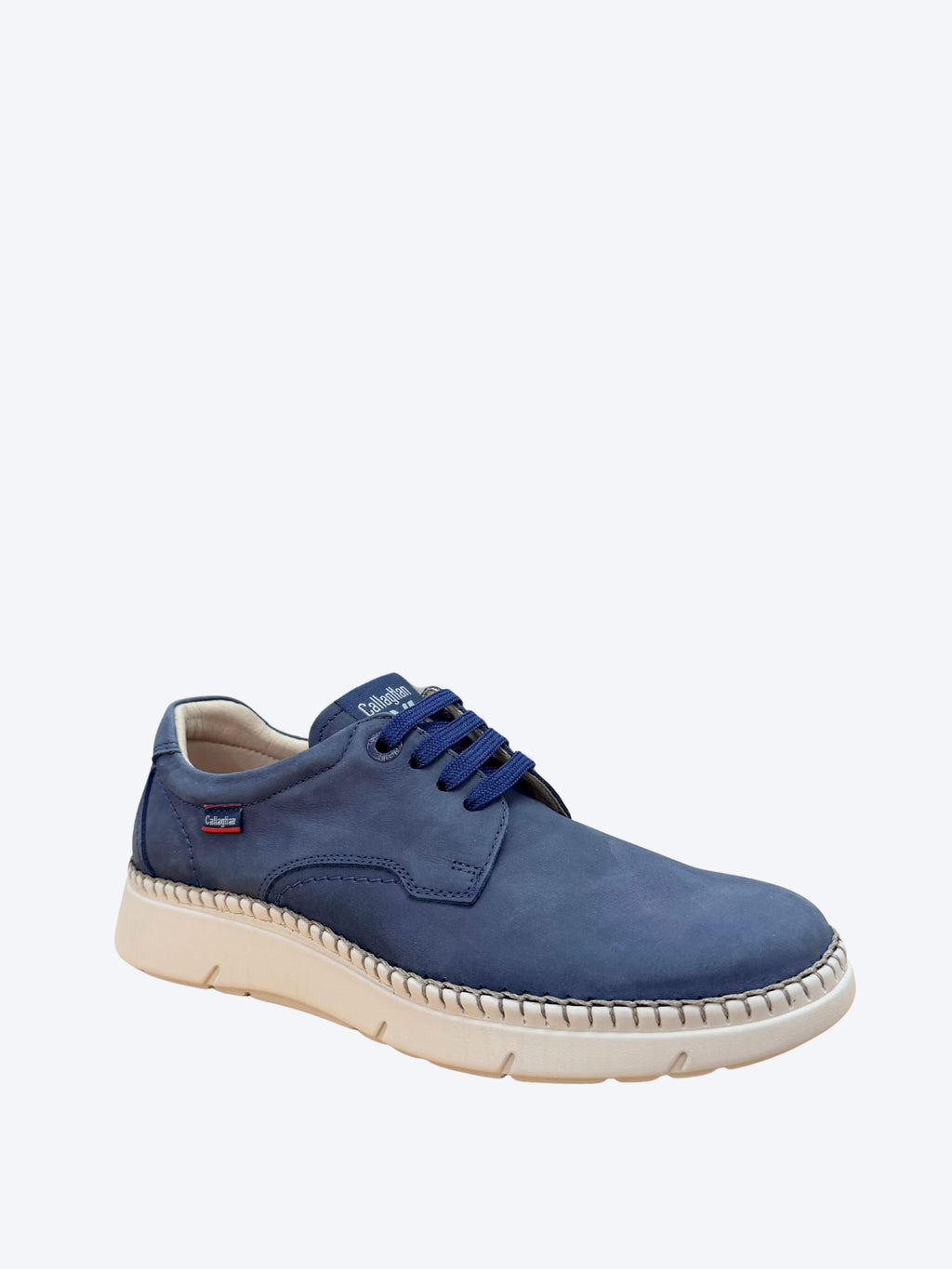 Zapato casual piel azul marino Callaghan hombre vista tres cuartos