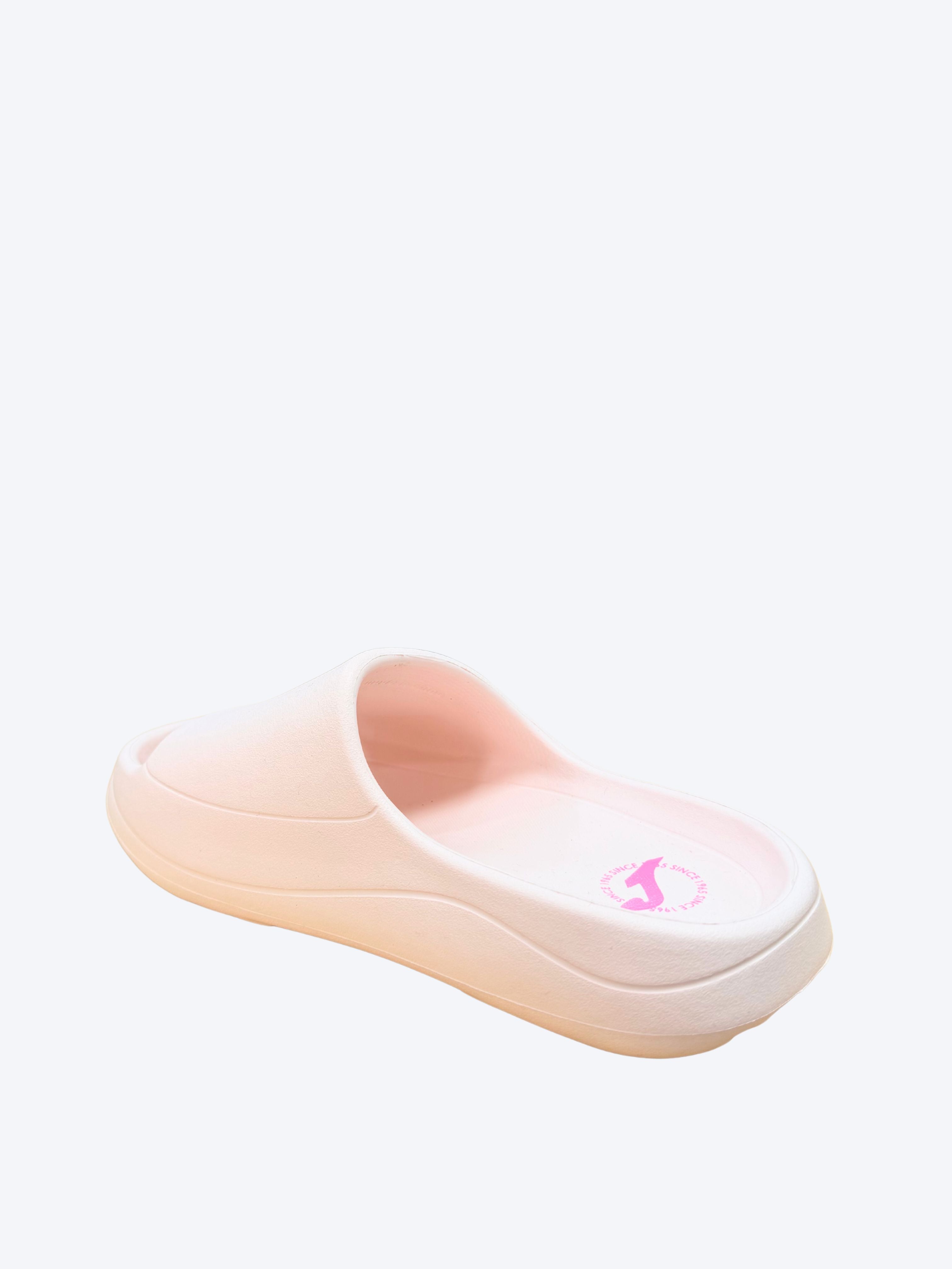Sandalia de pala mujer Joma rosa, perspectiva trasera destacando suela chunky degradada