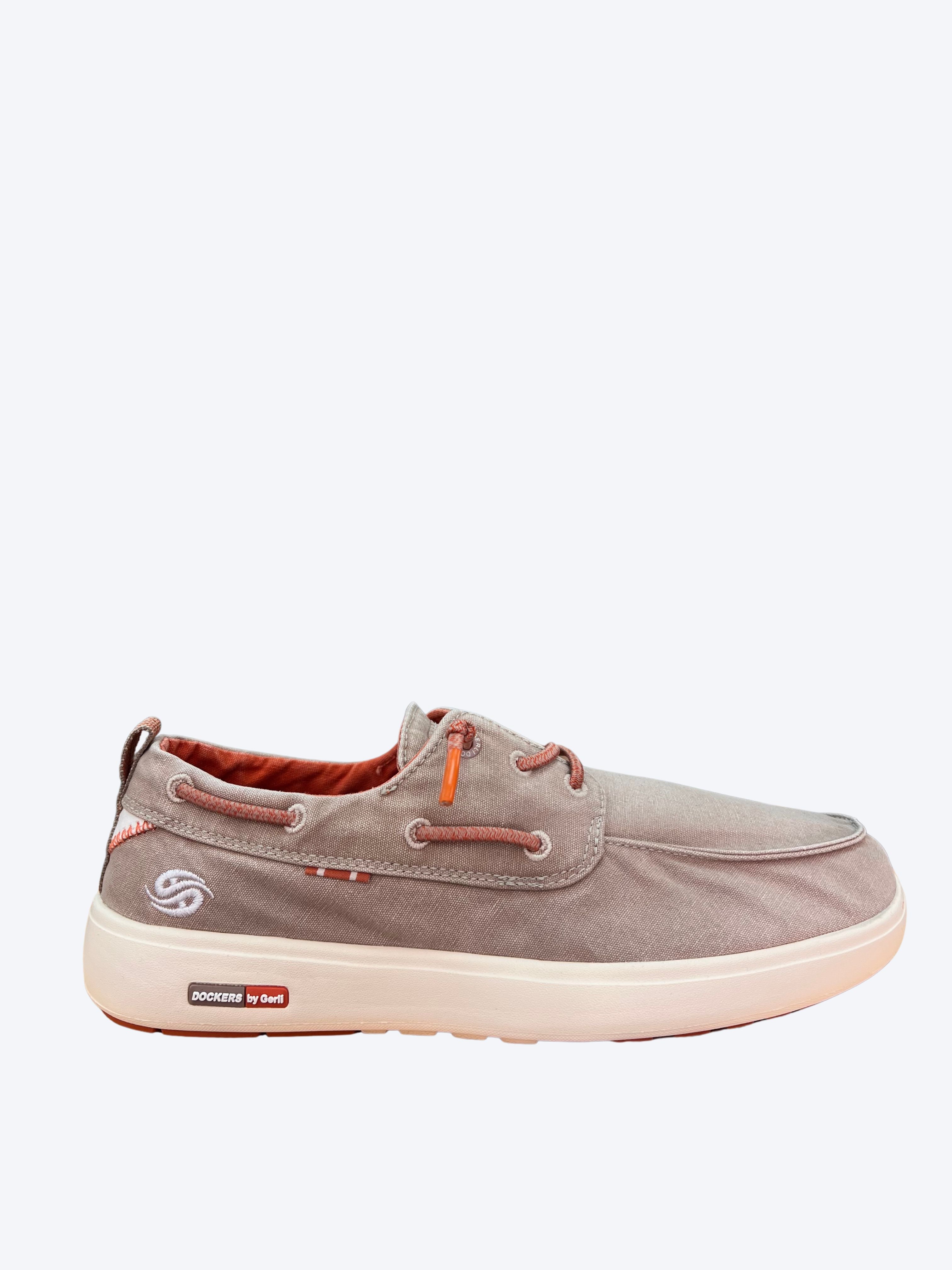 Zapato náutico de hombre Dockers en lona beige para verano