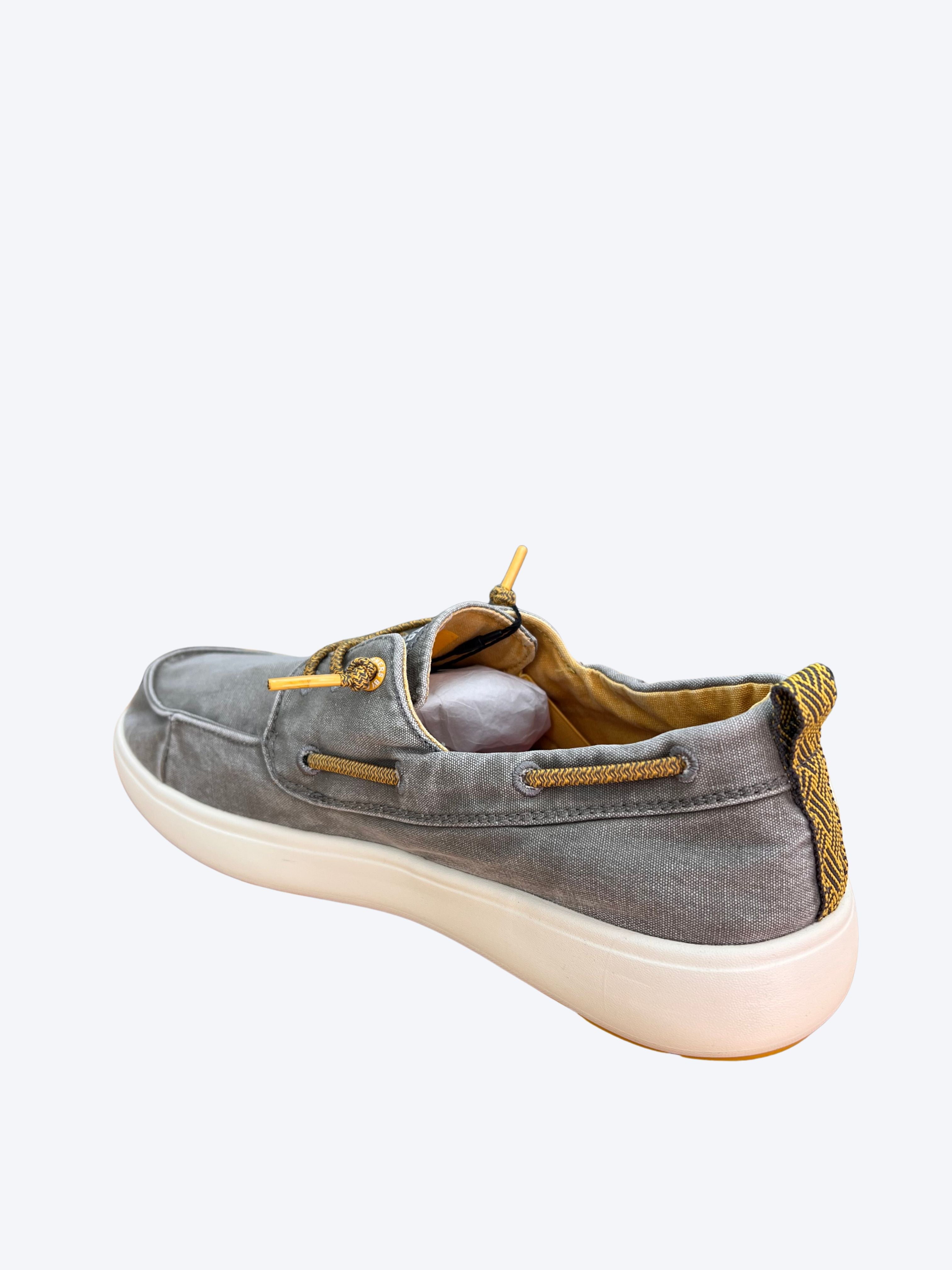Náutico de lona gris Dockers con suela cómoda y tirador trasero