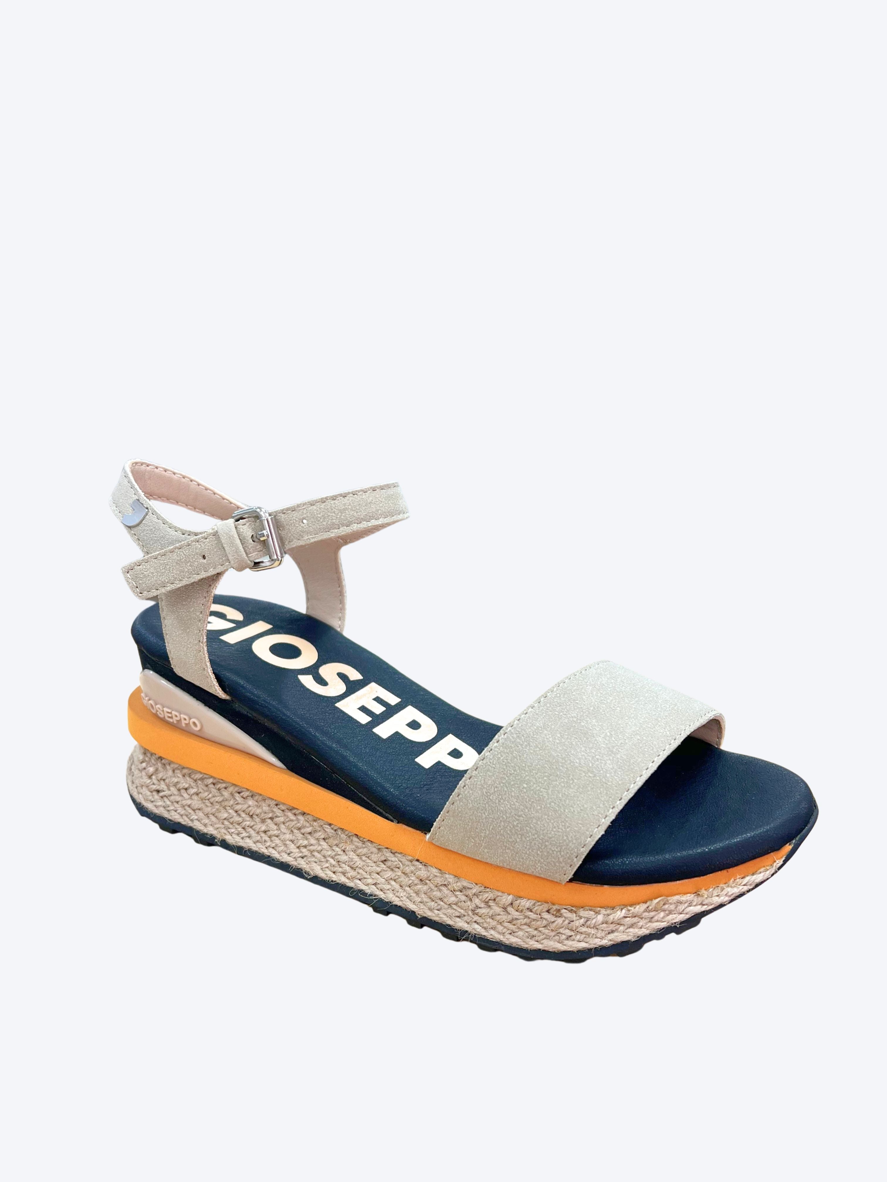 Sandalia Cuña Esparto Beige Gioseppo