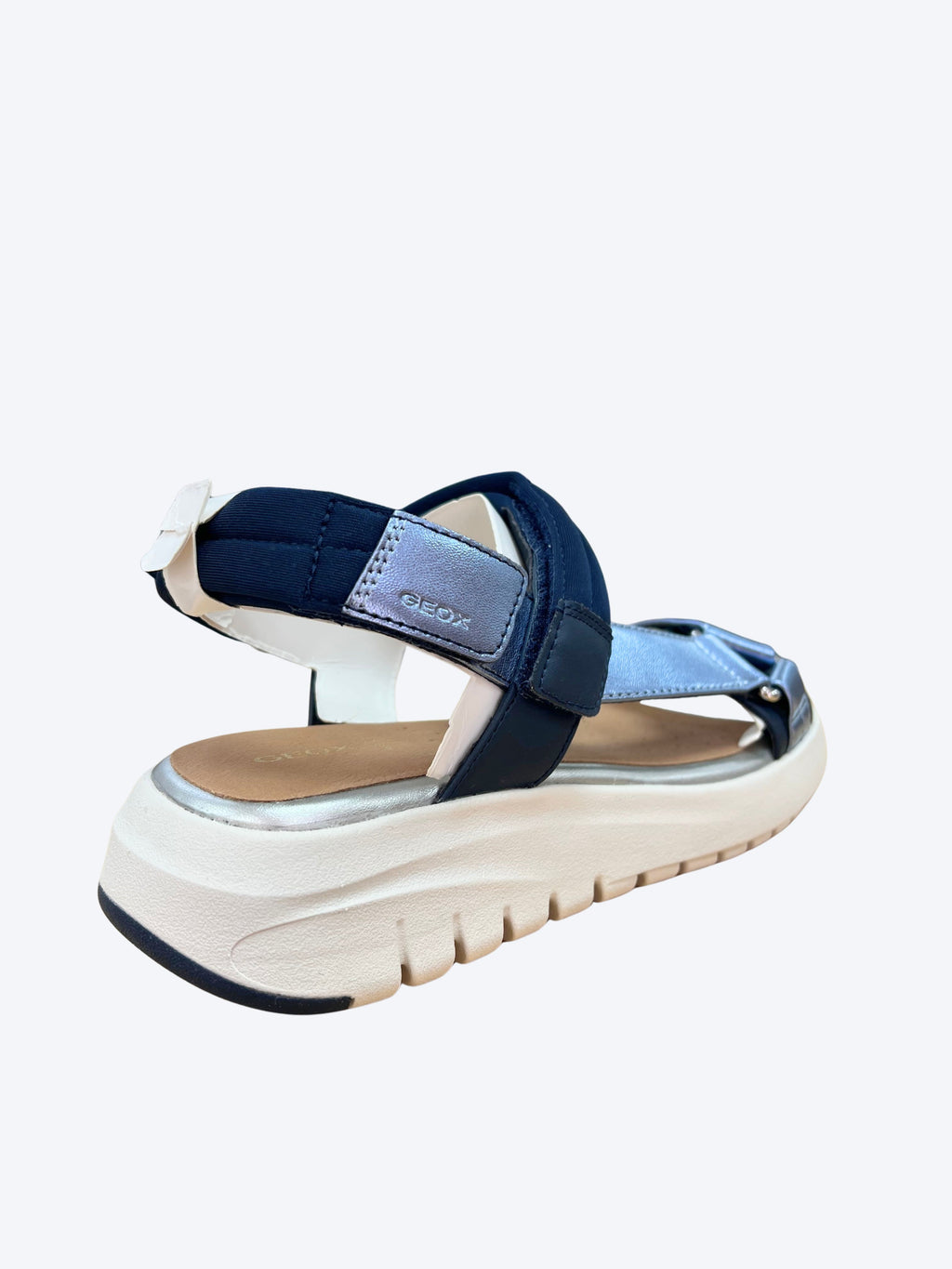 Sandalia Plataforma Piel Azul Geox