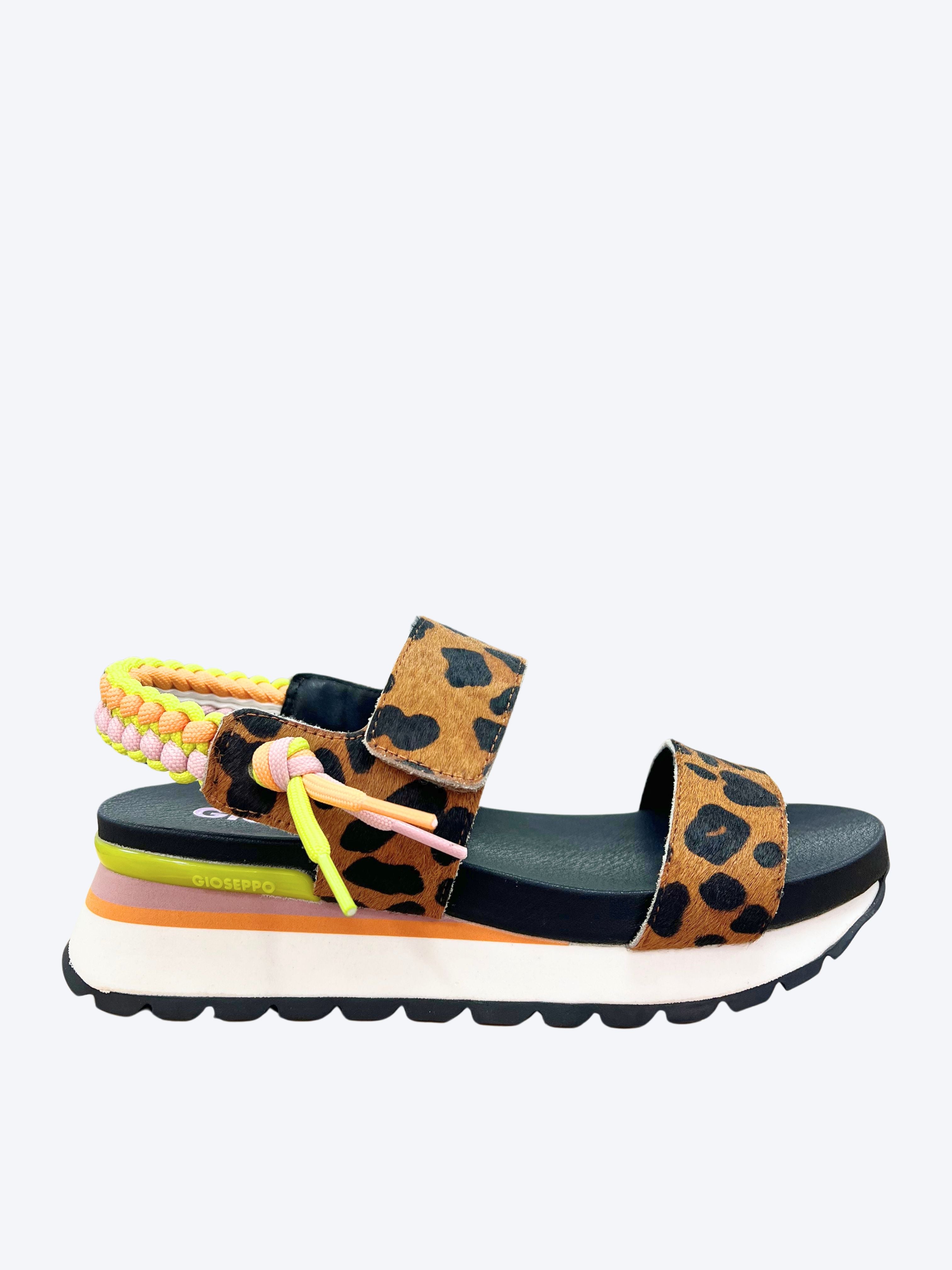 Sandalia Plataforma Leopardo Sport Gioseppo
