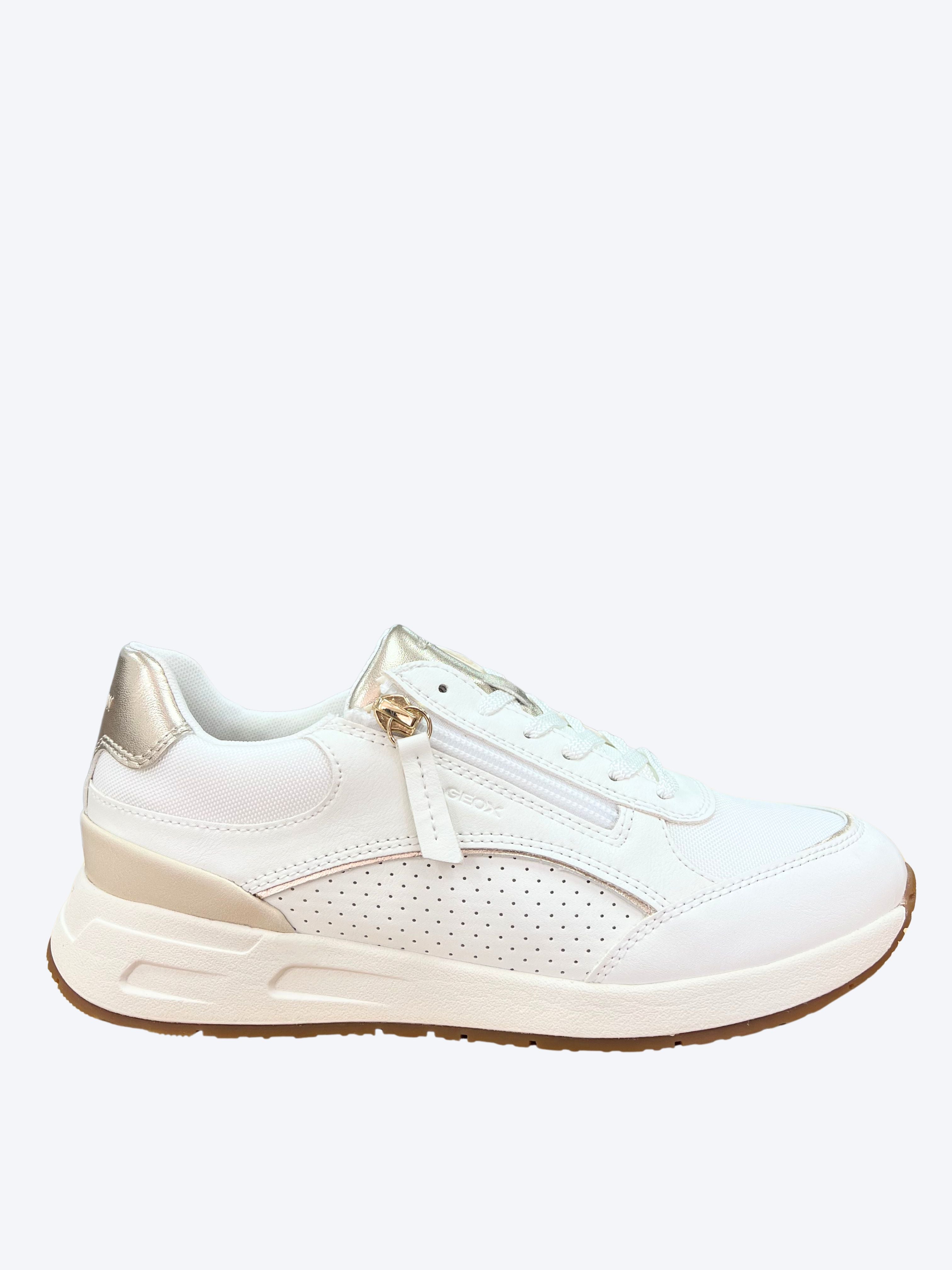 Zapatilla Geox Mujer Piel Cremallera Lateral