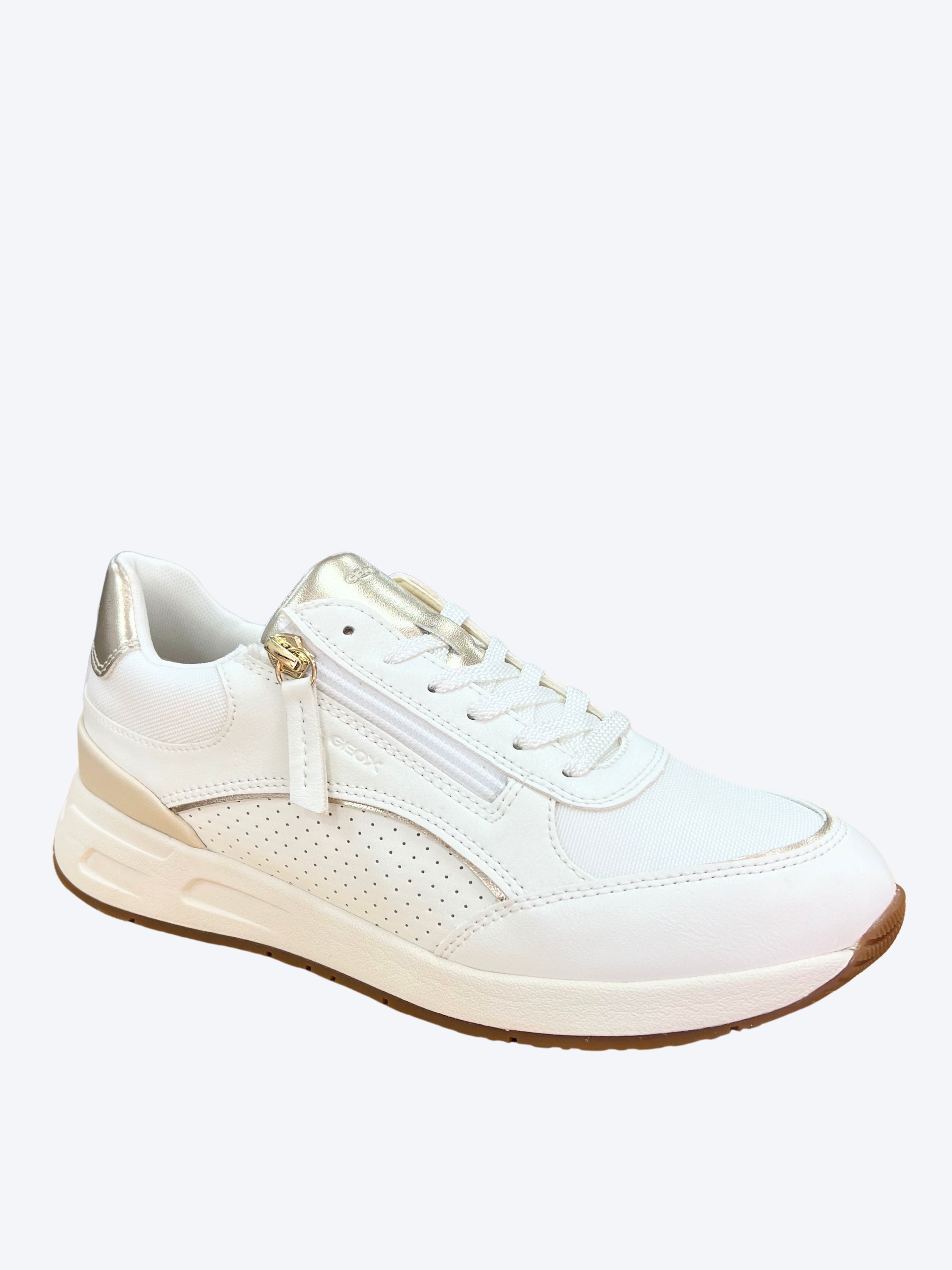 Zapatilla Geox Mujer Piel Cremallera Lateral