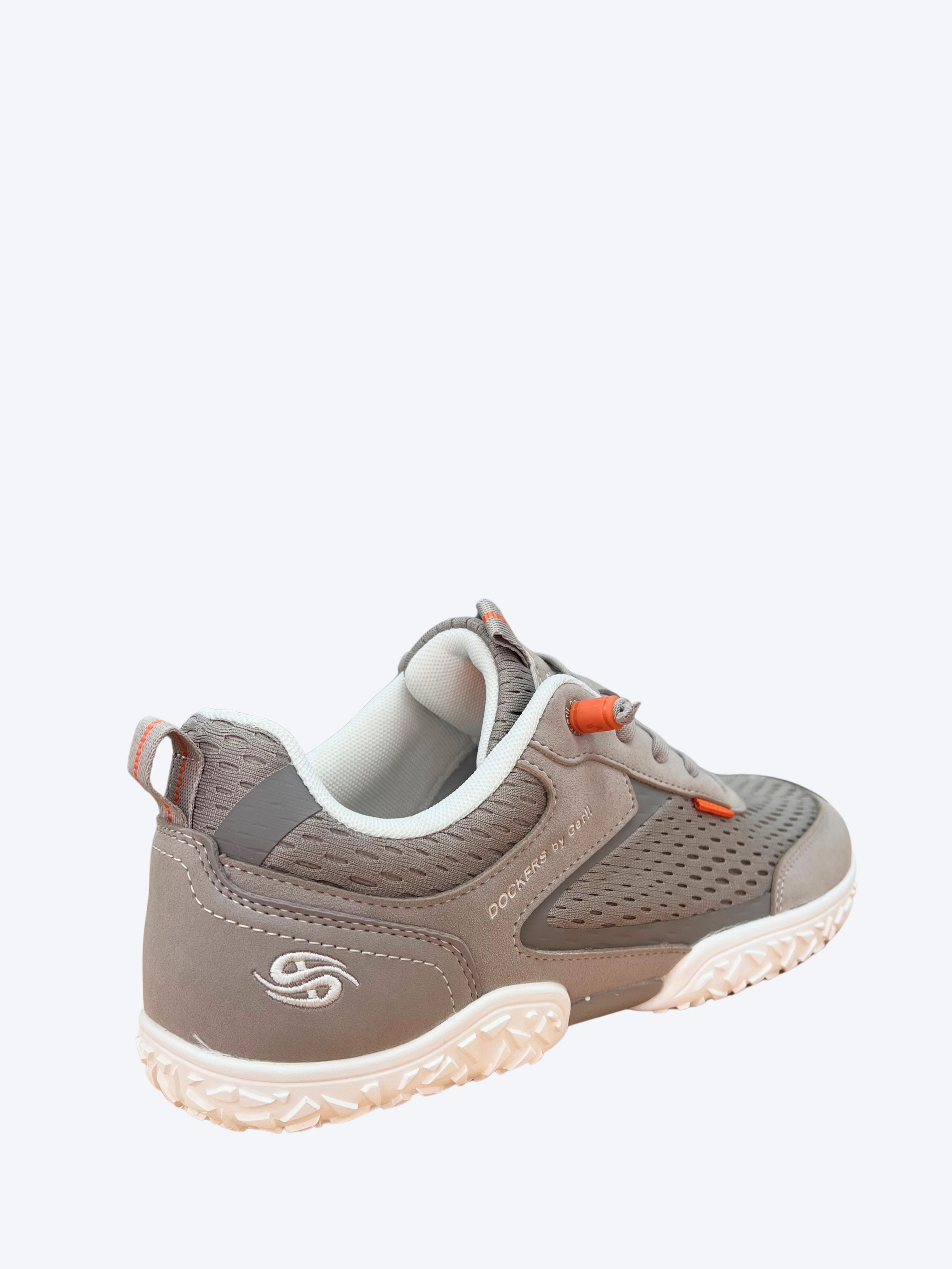 Vista trasera del zapato ligero barefoot Dockers gris con talón acolchado